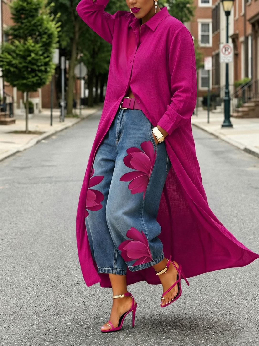 Casual Linen And Cotton Shirt Dress