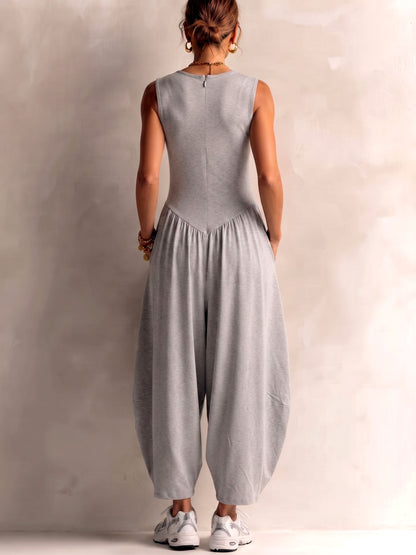 Chic Relaxed Sleeveless Harem Jumpsuit