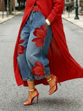 Casual Artistic-print Jeans
