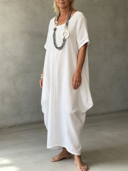 Bohemian Silhouette Design Two-way Cotton-linen Dress
